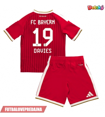 Lacne Dětský Futbalové dres Bayern Munich Alphonso Davies #19 2026-27 Krátky Rukáv - Domáci (+ trenírky)